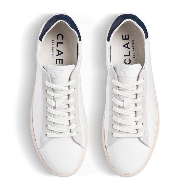 CLAE BRADLEY CALIFORNIA Shoes Mens USA913-H08 In White Leather Navy